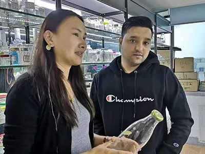 Indian client visit for glass ketchup bottles