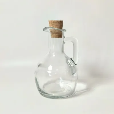 Glass olive oil bottles with cork (200ml)