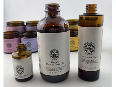 Custom glass jars for an Australian skincare brand